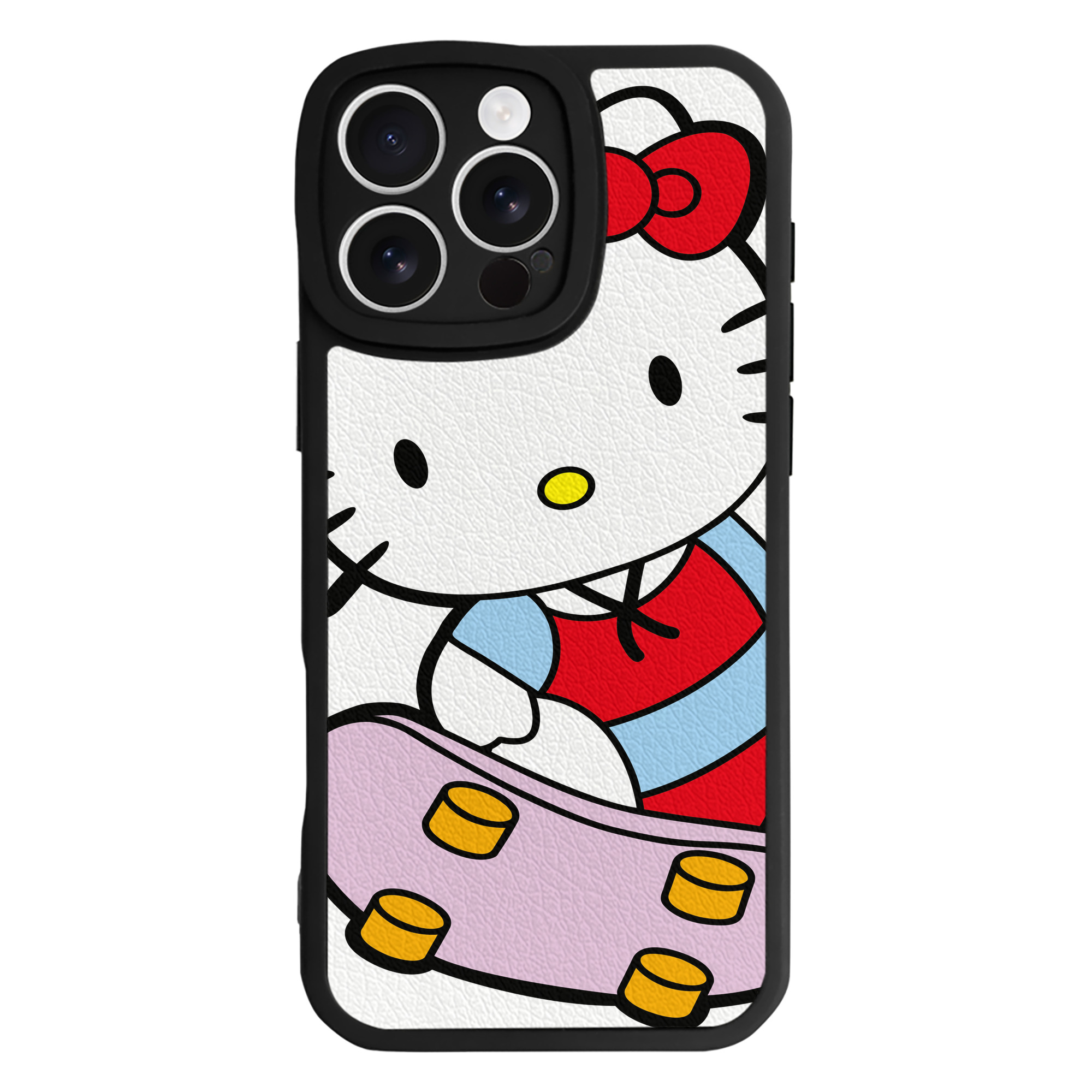 （画像用） Hello Kitty ハローキティ 【iPhone 16シリーズ対応】シリコンスマホケース（レザー調） 材質：シリコン